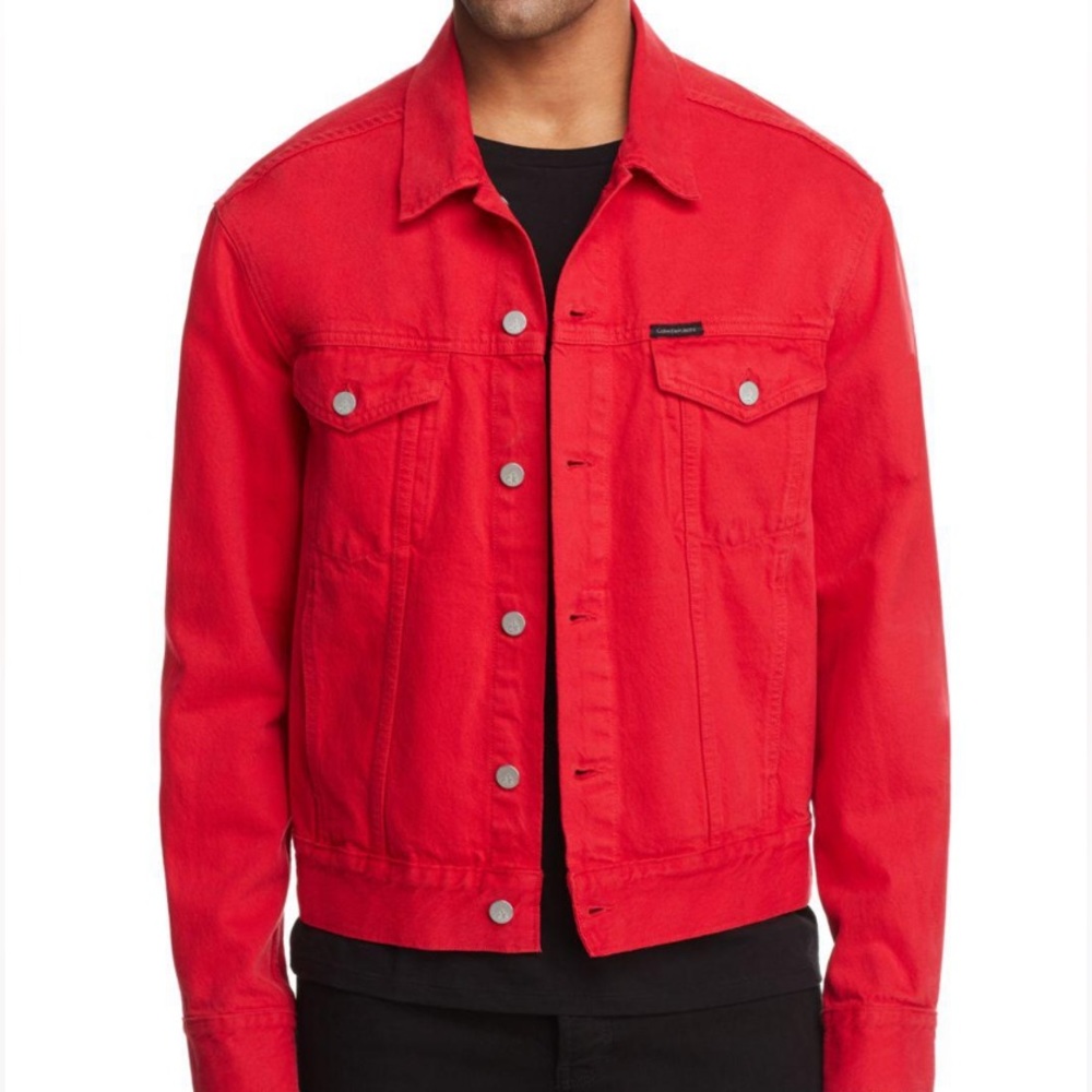 Calvin Klein Jeans red oversized jean jacket